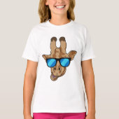Giraffe met zonnebril t-shirt (Voorkant)
