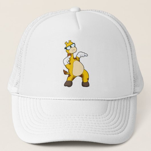 Giraffe met zonnebril trucker pet (Voorkant)