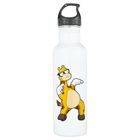 Giraffe met zonnebril waterfles  (Voorkant)