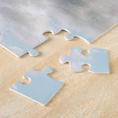 Giraffe met zwarte bril in wolk legpuzzel (Zijkant)