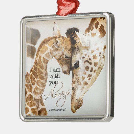 Giraffe Metalen Ornament (Links)