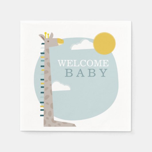 Giraffe Modern Baby showers servetten (Voorkant)