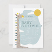 Giraffe Modern Boy Baby shower Kaart (Voorkant)