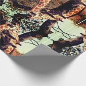 Giraffe modern kunstcadeaupapier cadeaupapier (Hoek)