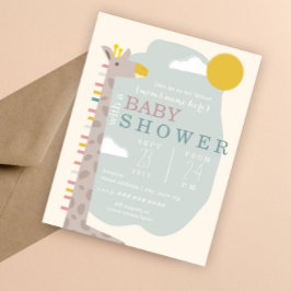 Giraffe Modern Neutraal Baby shower Kaart