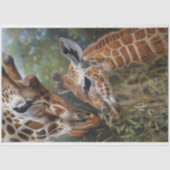 Giraffe Moeder Baby Close-up Decoupage Tissuepapier (Voorkant)