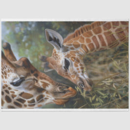 Giraffe Moeder Baby Close-up Decoupage Tissuepapier