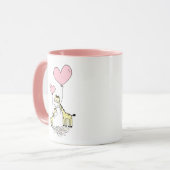 Giraffe Moeder & Baby Roze Moederdag Baby Shower Mok (Voorkant links)