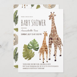 Giraffe Moeder Baby Safari Genderneutraal Baby sho Kaart