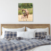 Giraffe-moeder en -baby in Kenia Canvas Afdruk (Insitu (Slaapkamer))