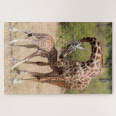 Giraffe moeder en Baby in Kenia Legpuzzel (Horizontaal)
