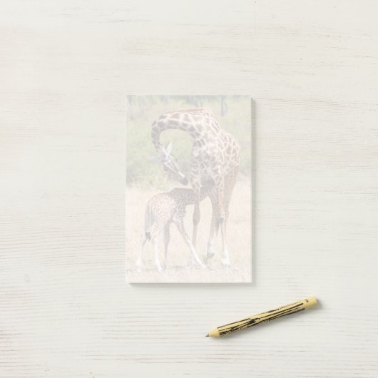 Giraffe moeder en Baby in Kenia Post-it® Notes (Op bureau)
