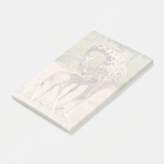 Giraffe moeder en Baby in Kenia Post-it® Notes (Schuin)
