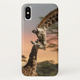 Giraffe Moeder en Baby iPhone Case
