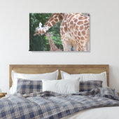 Giraffe moeder en baby Poster Canvas Afdruk (Insitu (Slaapkamer))