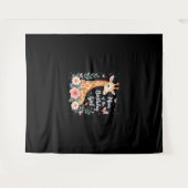 Giraffe Moeder van de Jarige Meisje Matching Famil Wandkleed (Voorkant (horizontaal))