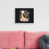 Giraffe-moeder van het jarige meisje bijpassende g canvas afdruk (Insitu (Woonkamer))