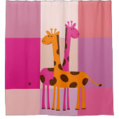 Giraffe Moederdag douwer-gordijn Douchegordijn (Voorkant)