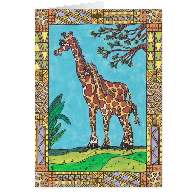 Giraffe Mom en Baby (Voorkant)