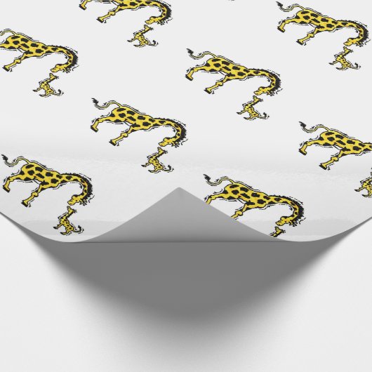 GIRAFFE MOM EN BABY VAN HET WRAPPEPAPIER CADEAUPAPIER (Hoek)