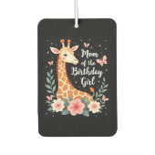 Giraffe Mom of the Birthday Girl Matching Family L Luchtverfrisser (Voorkant)
