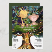 Giraffe Monkey Tropical oerwoud Tree String Lights Kaart (Voorkant / Achterkant)