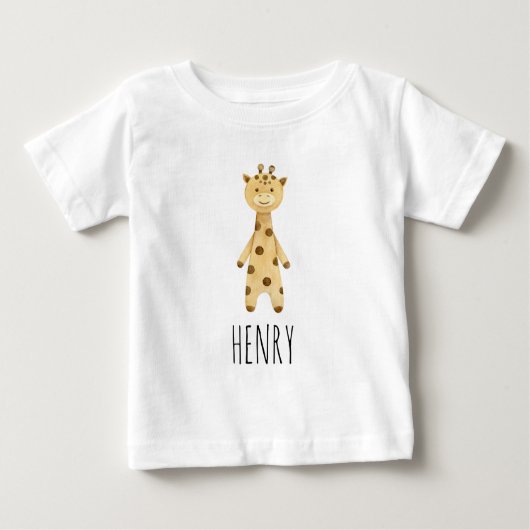 Giraffe monogram, schattig modern (Voorkant)