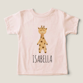 Giraffe monogram. schattig modern roze