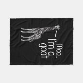 Giraffe Moo Ik ben een geit Fleece Deken (Voorkant (Horizontaal))