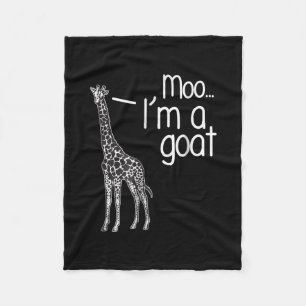 Giraffe Moo Ik ben een geit Fleece Deken