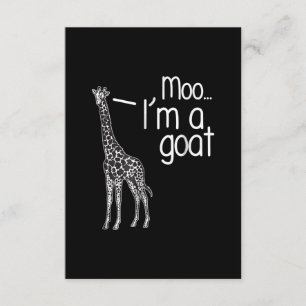 Giraffe Moo Ik ben een geit Informatiekaartje