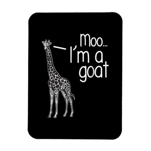 Giraffe Moo Ik ben een geit Magneet (Verticaal)