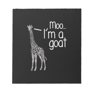 Giraffe Moo Ik ben een geit Notitieblok