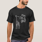 Giraffe Moo Ik ben een geit T-shirt (Voorkant)