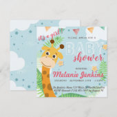 Giraffe mooie leuke Baby shower Kaart (Voorkant / Achterkant)