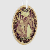 Giraffe Moon Ornament (voorkant)