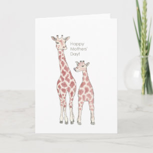 Giraffe Mothers Day Card Kaart