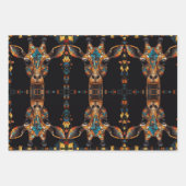 Giraffe Mozaïek Glas in lood Inpakpapier Vel (Voorkant 2)