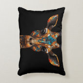 Giraffe Mozaïekportret Accent Kussen (Voorkant(Verticaal))