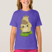 Giraffe Musicus Trompetmuziek T-shirt (Voorkant)