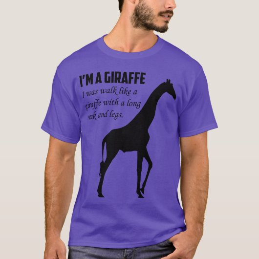 Giraffe muziekjongen t-shirt (Voorkant)
