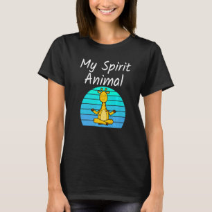 Giraffe My Spirit Animal Relaxing Mediation Yoga G T-shirt