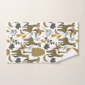Giraffe naadloos gele patroon bad handdoek (Handdoek)