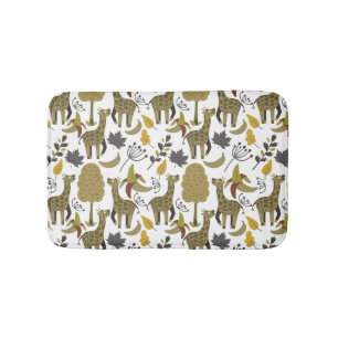 Giraffe naadloos gele patroon badmat