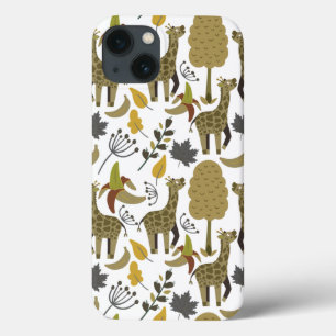 Giraffe naadloos gele patroon Case-Mate iPhone case