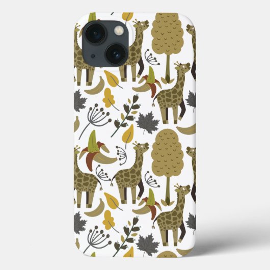 Giraffe naadloos gele patroon Case-Mate iPhone case (Achterkant)