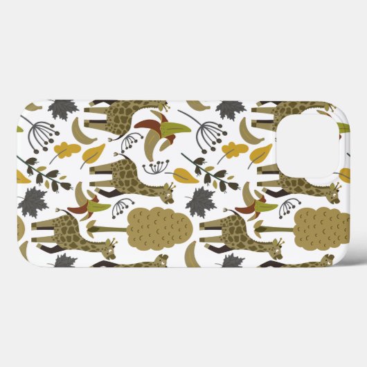 Giraffe naadloos gele patroon Case-Mate iPhone case (Achterkant (horizontaal))