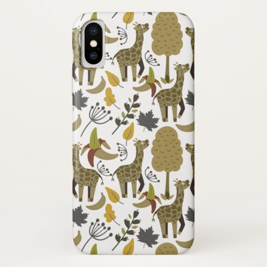 Giraffe naadloos gele patroon Case-Mate iPhone case (Achterkant)