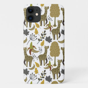Giraffe naadloos gele patroon Case-Mate iPhone case