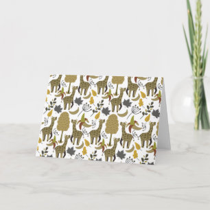 Giraffe naadloos gele patroon kaart